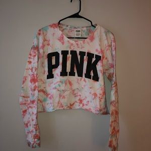 Tye dye long sleeve crop
